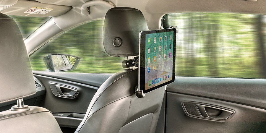 Support De Tablette Universel Pour Pare-soleil Voiture - Réglable 360°, Compatible 4,7 à 13 Pouces